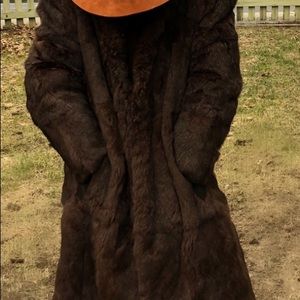 Vintage Brown rabbit fur